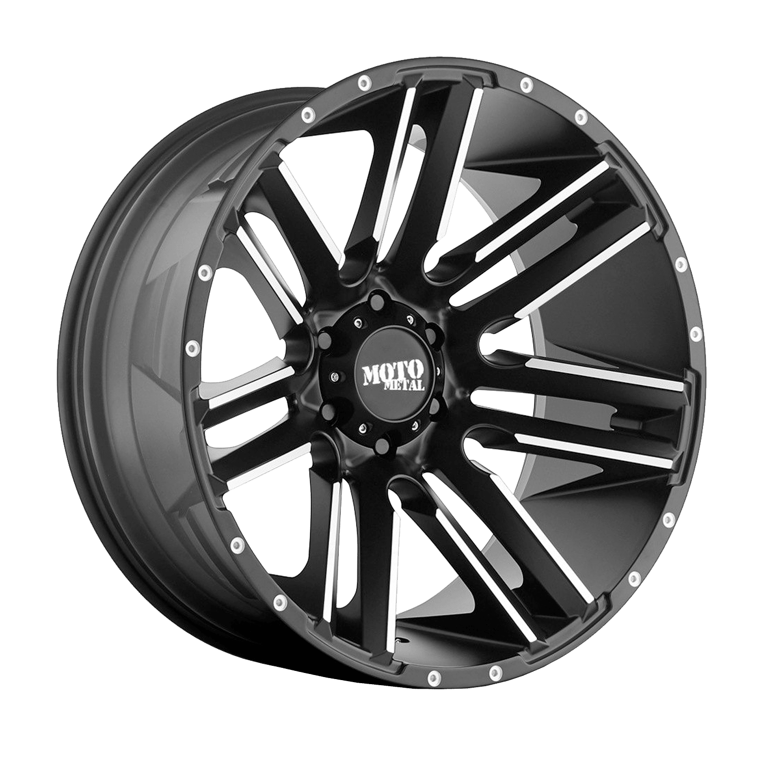 MOTO METALĀ® - MO978 RAZOR Satin Black with Machined Spokes