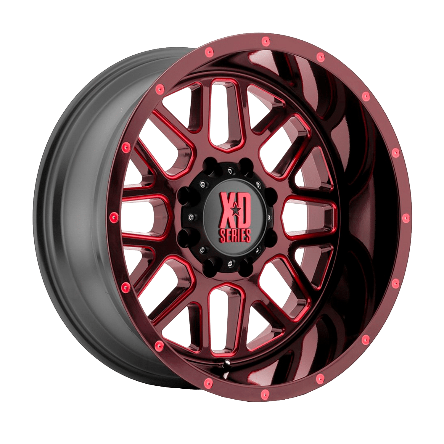 XD SERIESĀ® - XD820 GRENADE Satin Black Milled with Red Clear Coat